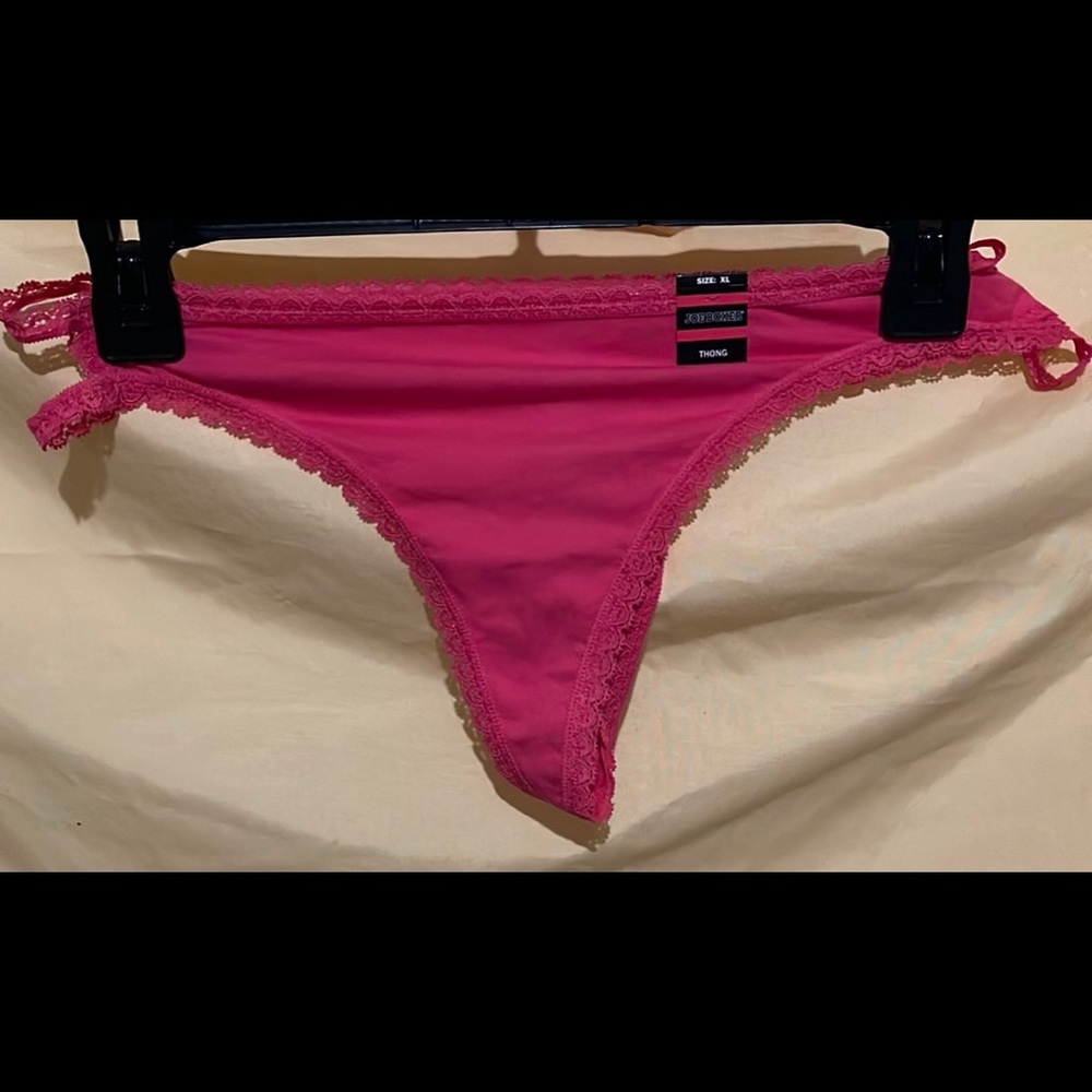 Beautiful and Sexy woman joe boxer dark pink / pale red thong G String panties